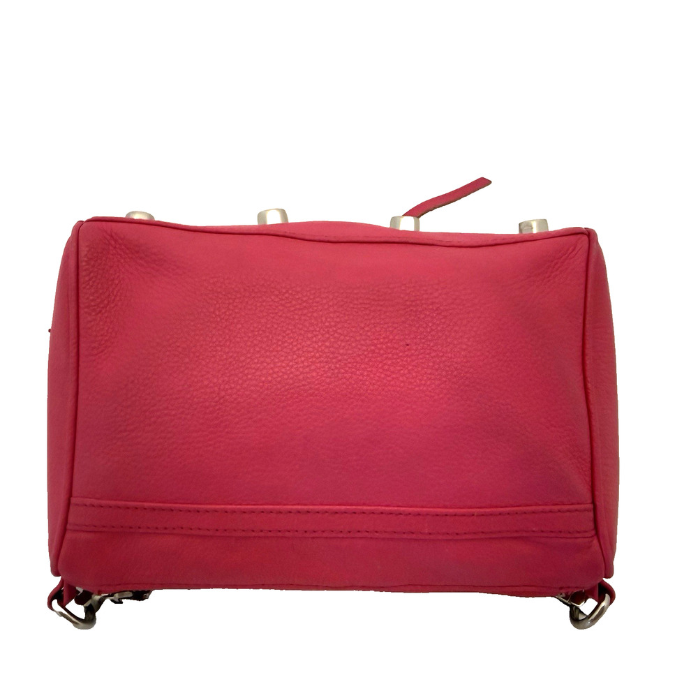 Rebecca Minkoff Hot Pink Mini MAC Crossbody Bag Leather Silver Chain Purse - Picture 3 of 10
